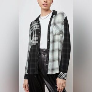 RAILS Hunter Mixed Onyx Plaid Size XS UNIQUE !